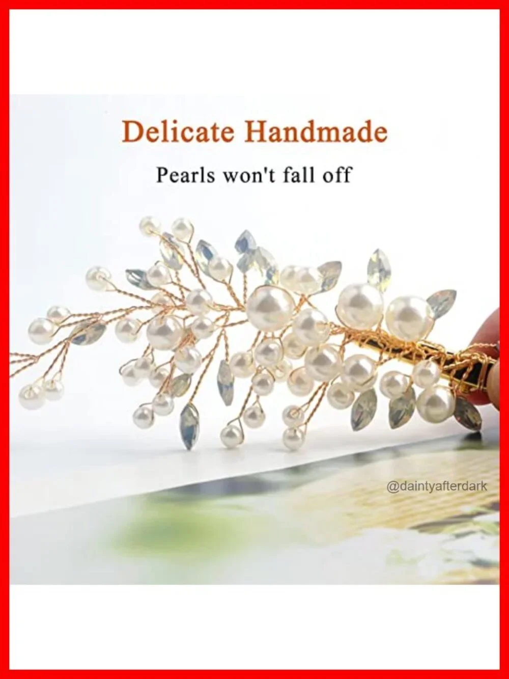 Pearl Rhinestone Alligator Hair Clips, Set of 2, Gold, Bendable Wedding Hair